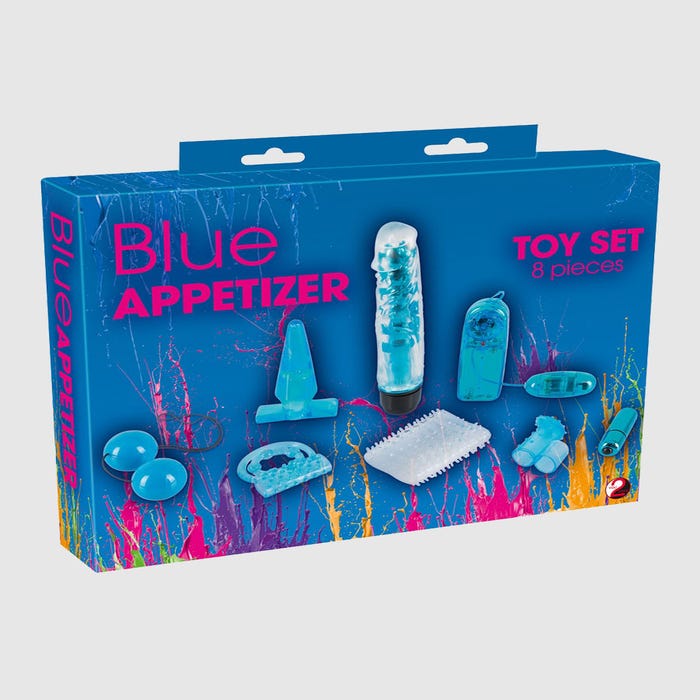 Kit sextoys Blue Appetizer 8 pièces