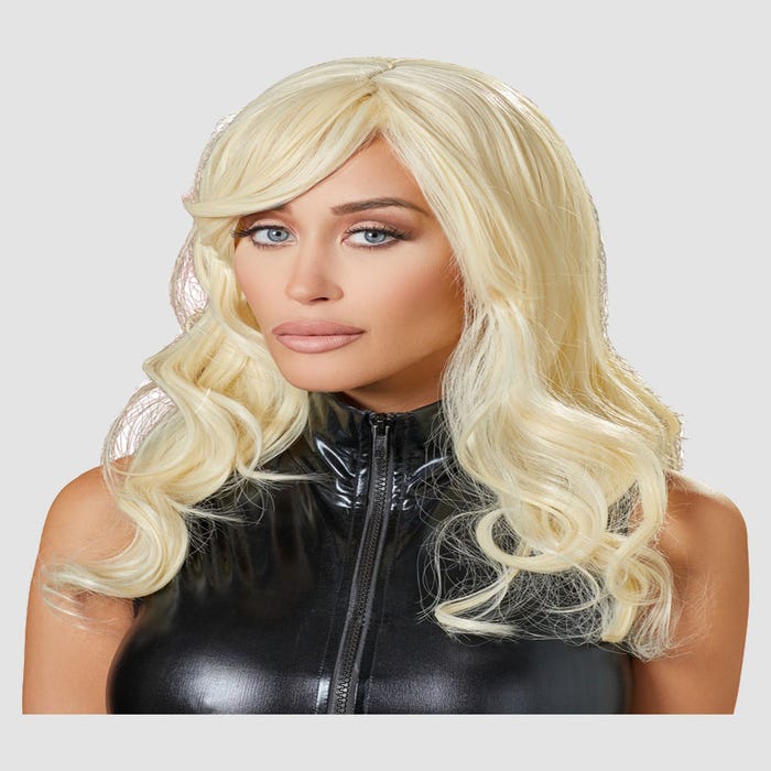 Perruque cheveux longs ondulé blond