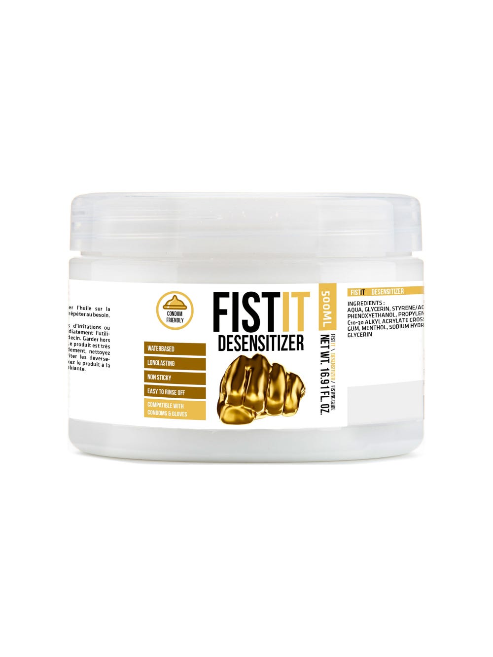 Lubrifiant Fisting Numbing Pot de 500 ml main product photo