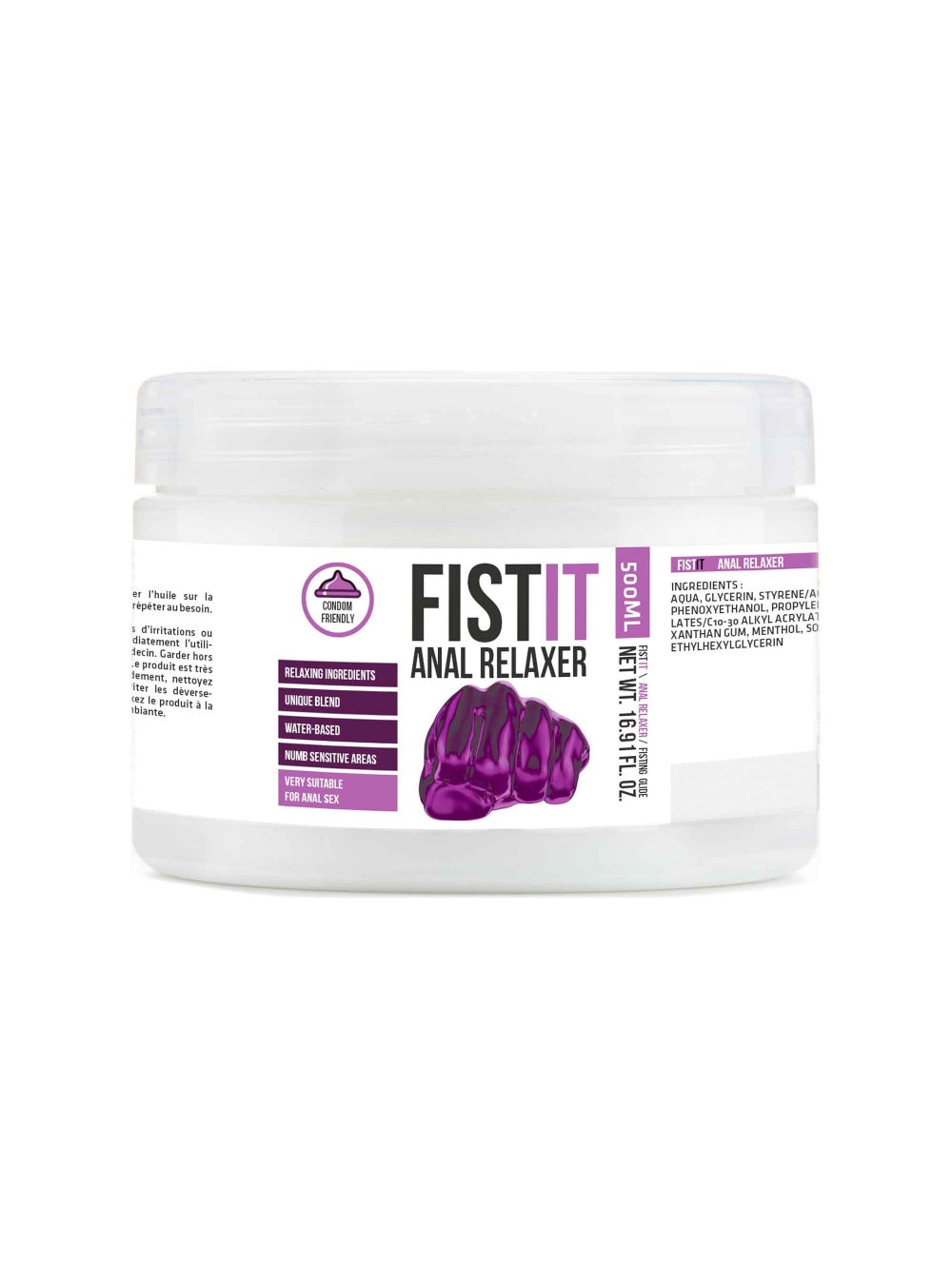 Lubrifiant Fisting Anal Relaxer Pot de 500 ml
