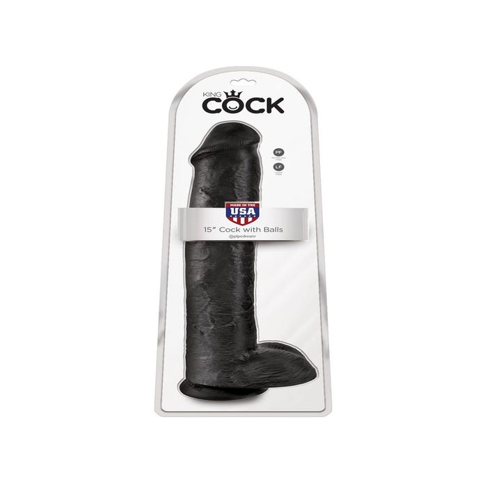 Gode XXL avec Testicules 38,1 cm King Cock