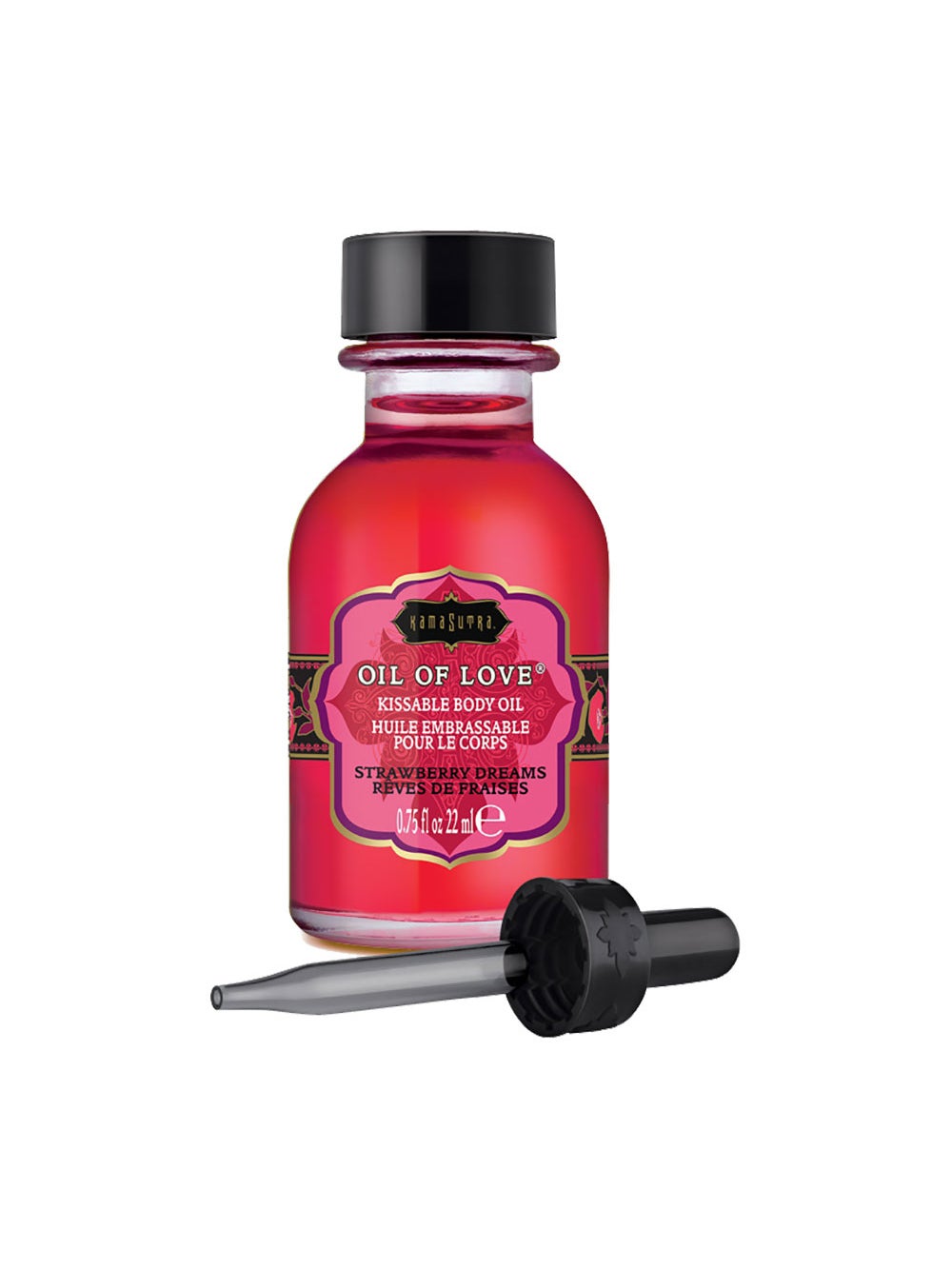 Huile embrassable chauffante Oil of Love rêves de fraises 22 ml