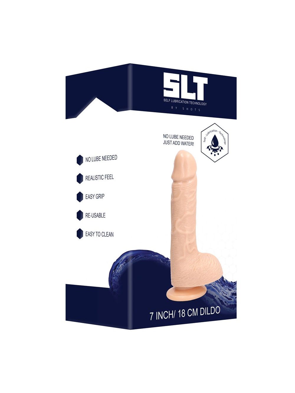 Dildo avec Testicules Auto-Lubrifié 18 cm