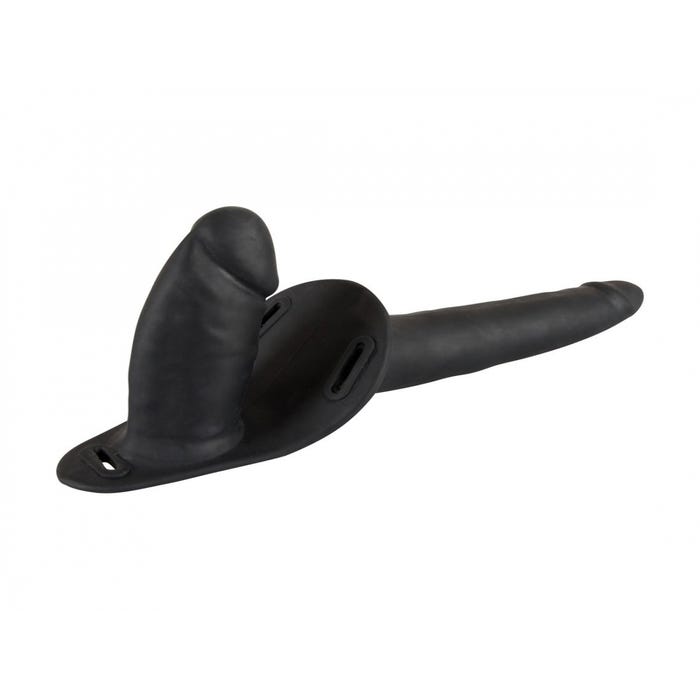 Double Gode Ceinture Black Silicone