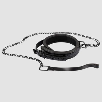 Collier Choker & Laisse Noir
