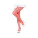 Collant 7100 Rayé Rouge & Blanc