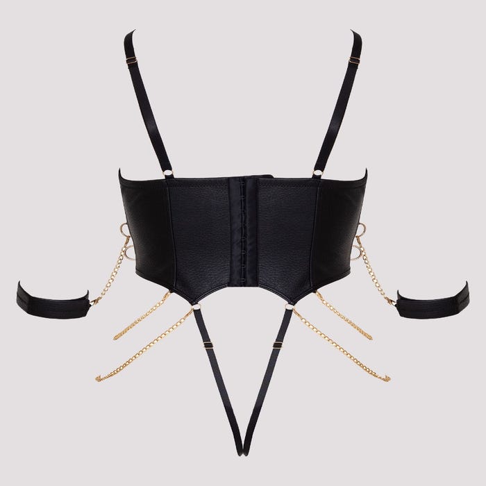 Body ouvert similicuir Bondage