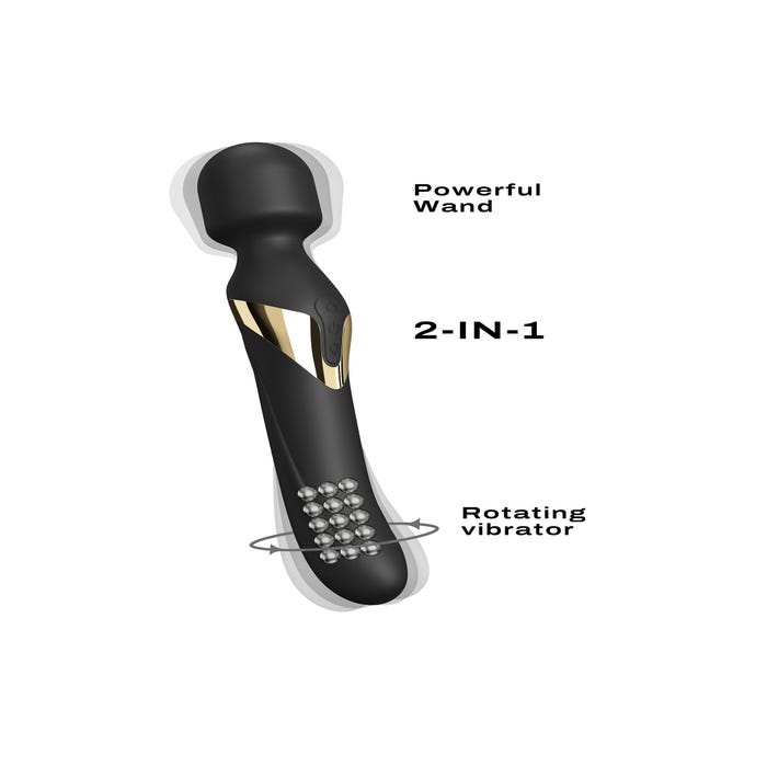Stimulateur Wand Dual Orgasms Black & Gold Edition