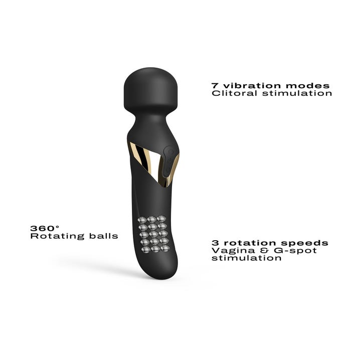Stimulateur Wand Dual Orgasms Black & Gold Edition