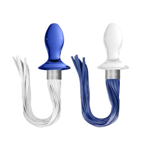 Dildo en Verre Borosilicate & Fouet Tail