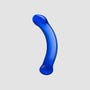 Dildo en Verre Point G Curved Bleu