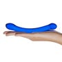 Dildo en Verre Point G Curved Bleu
