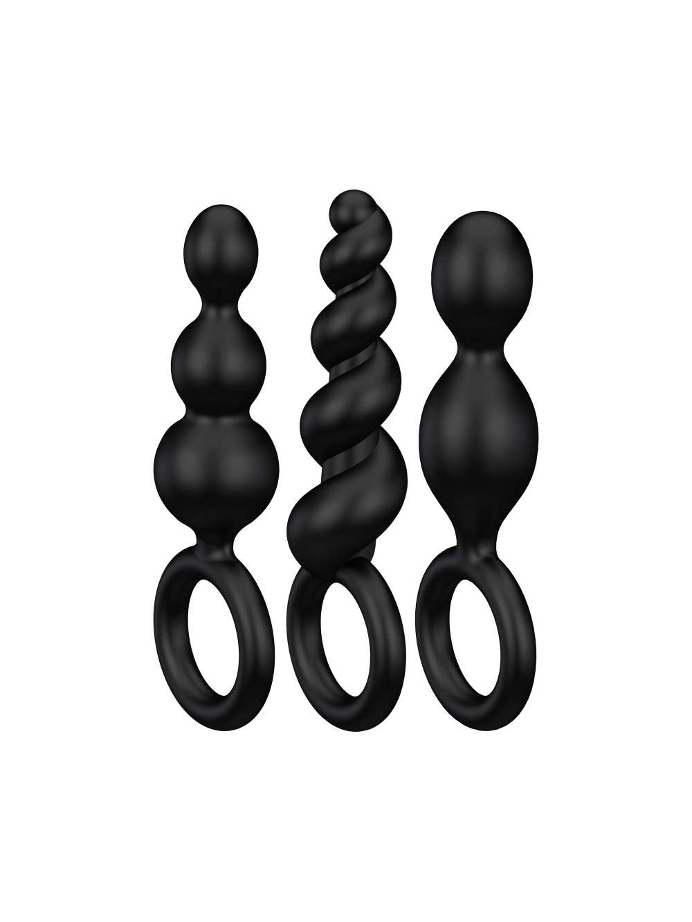 Kit 3 Plugs Anal Satisfyer Booty Call Black main product photo
