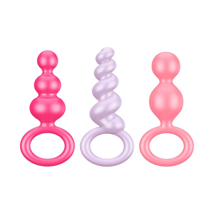 Kit 3 Plugs Anal Satisfyer Booty Call Colored