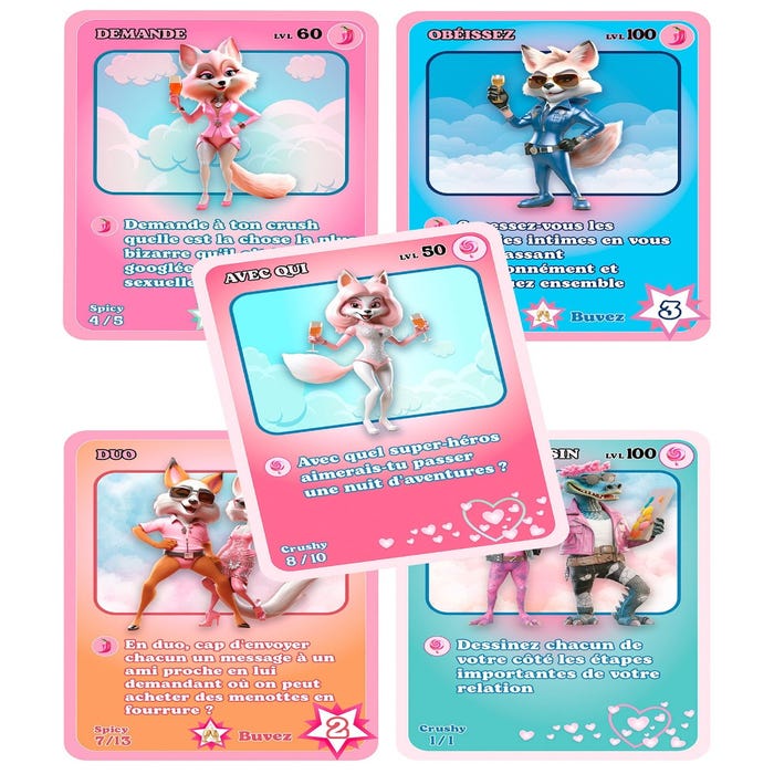 Jeu de cartes pour couple Drunky Crush