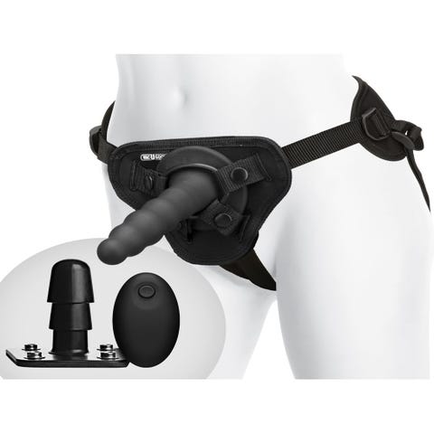 Kit Gode Ceinture Pleasure Ripple & Plug Vac-U-Lock Vibrant Télécommandé