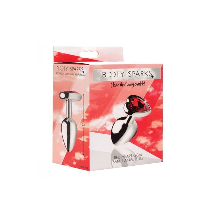 Plug Anal Métal Bijou Red Heart Small 