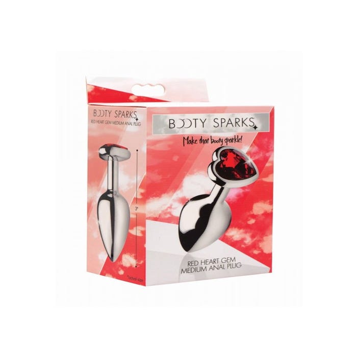 Plug Anal Métal Bijou Red Heart Medium