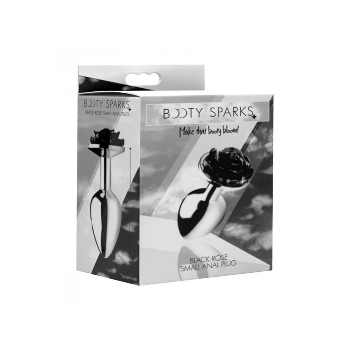 Plug Anal Métal Bijou Black Rose Small 