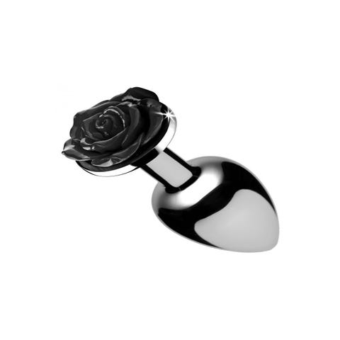 Plug Anal Métal Bijou Black Rose Medium