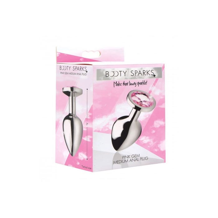 Plug Anal Métal Bijou Pink Gem Medium