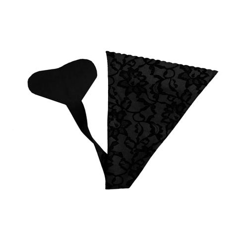 String Adhésif Finition Dentelle Noir