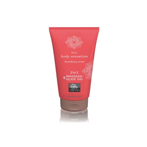 Lubrifiant & Gel de Massage 2 en 1 Body Sensation Fraise 200 ml