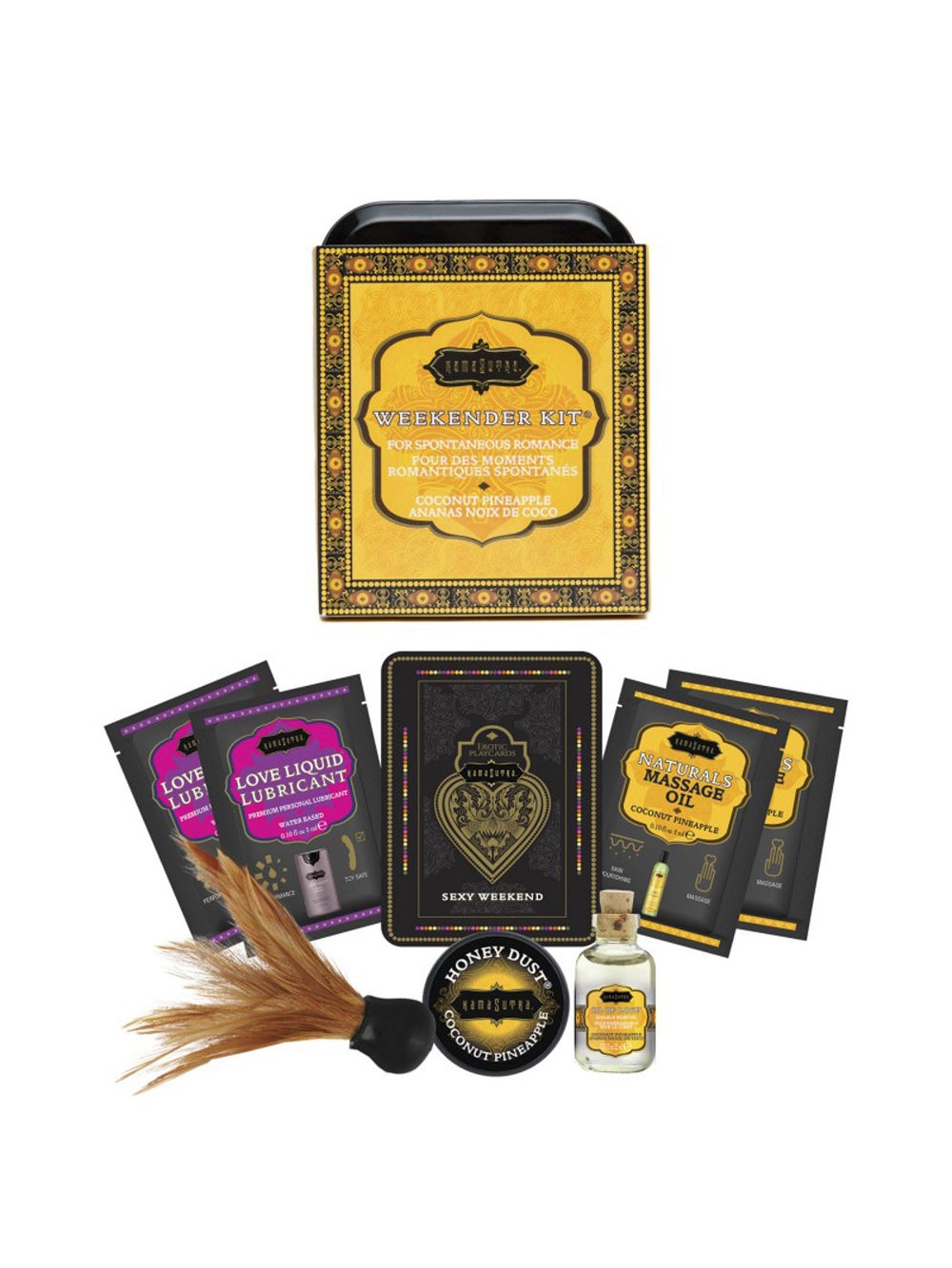 Kit de voyage romantique The Weekender ananas noix de coco