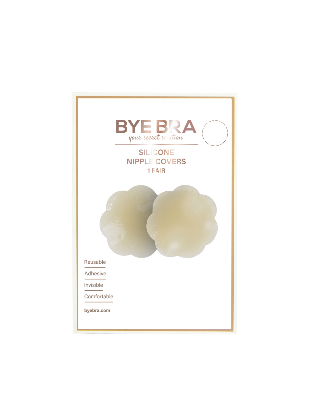 Caches-Tétons Silicone Beige 1 Paire main product photo