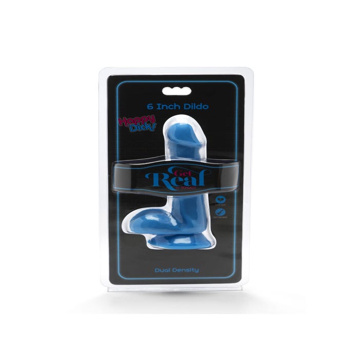 Gode Ventouse avec Testicules Happy Dicks Get Real 15 cm
