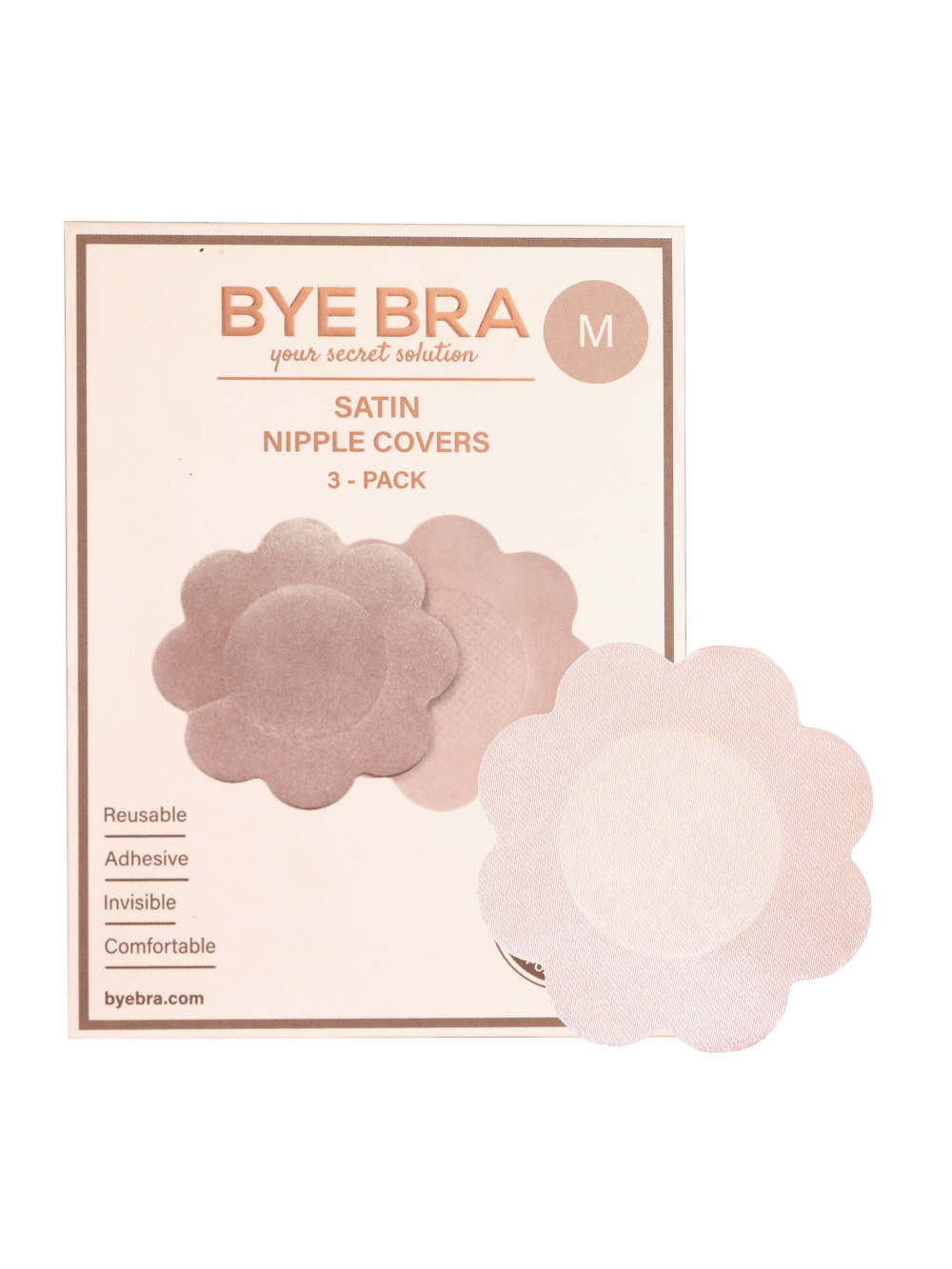 Caches-Tétons Satinés Beige 3 Paires