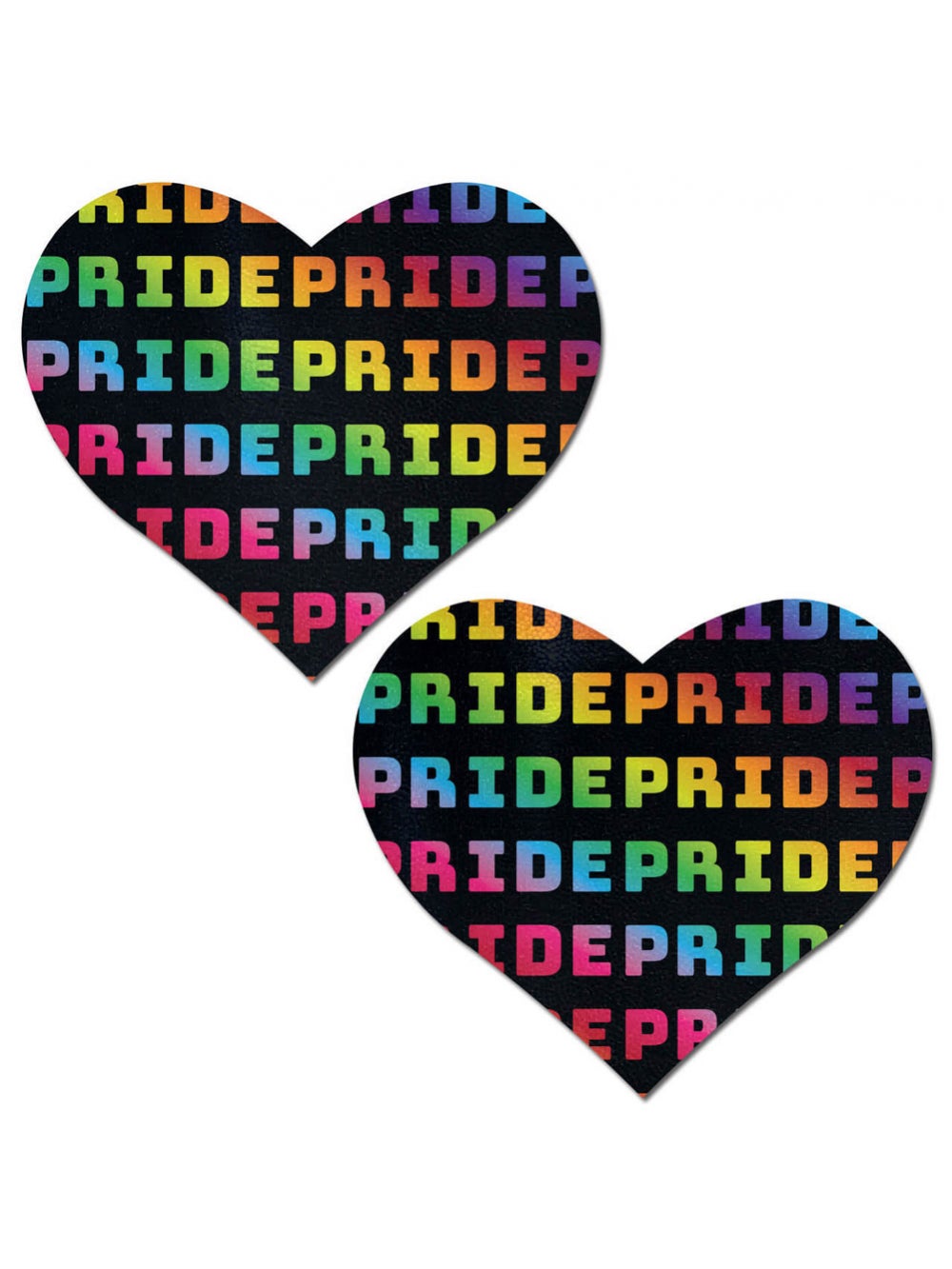 Caches-Tétons Love Coeur Noir Rainbow Pride