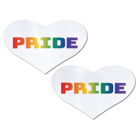 Caches-Seins Love Coeur Blanc Pride
