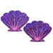 Caches-Tétons Glitter Coquillage Violet et Rose