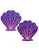 Caches-Tétons Glitter Coquillage Violet et Rose