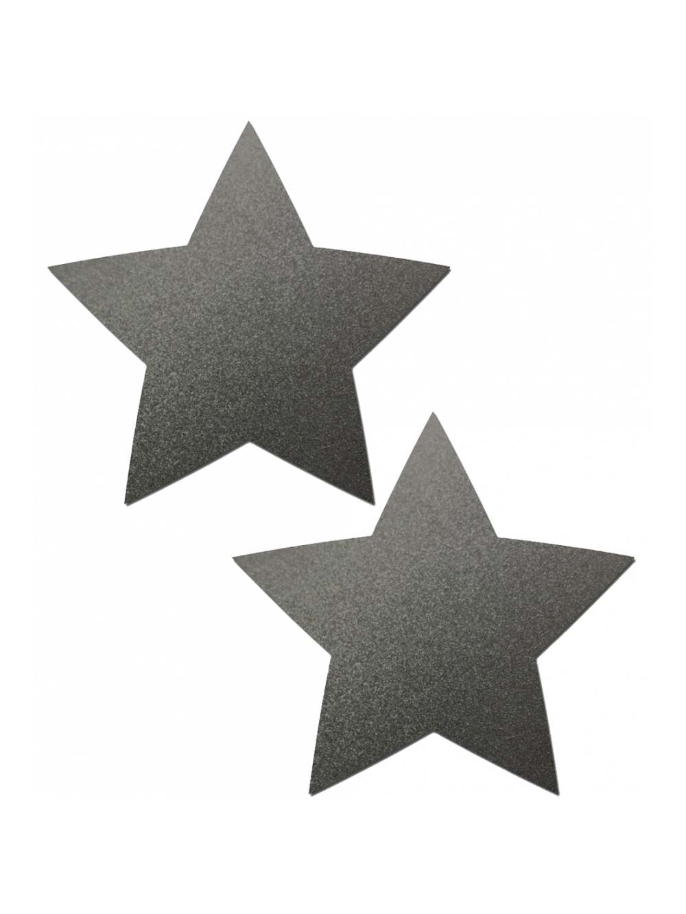 Caches-Tétons Réfléchissant Étoile Grise Métallisée