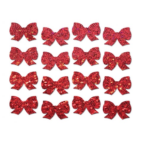 Autocollants Body Minis Glitter Nœud Rouge