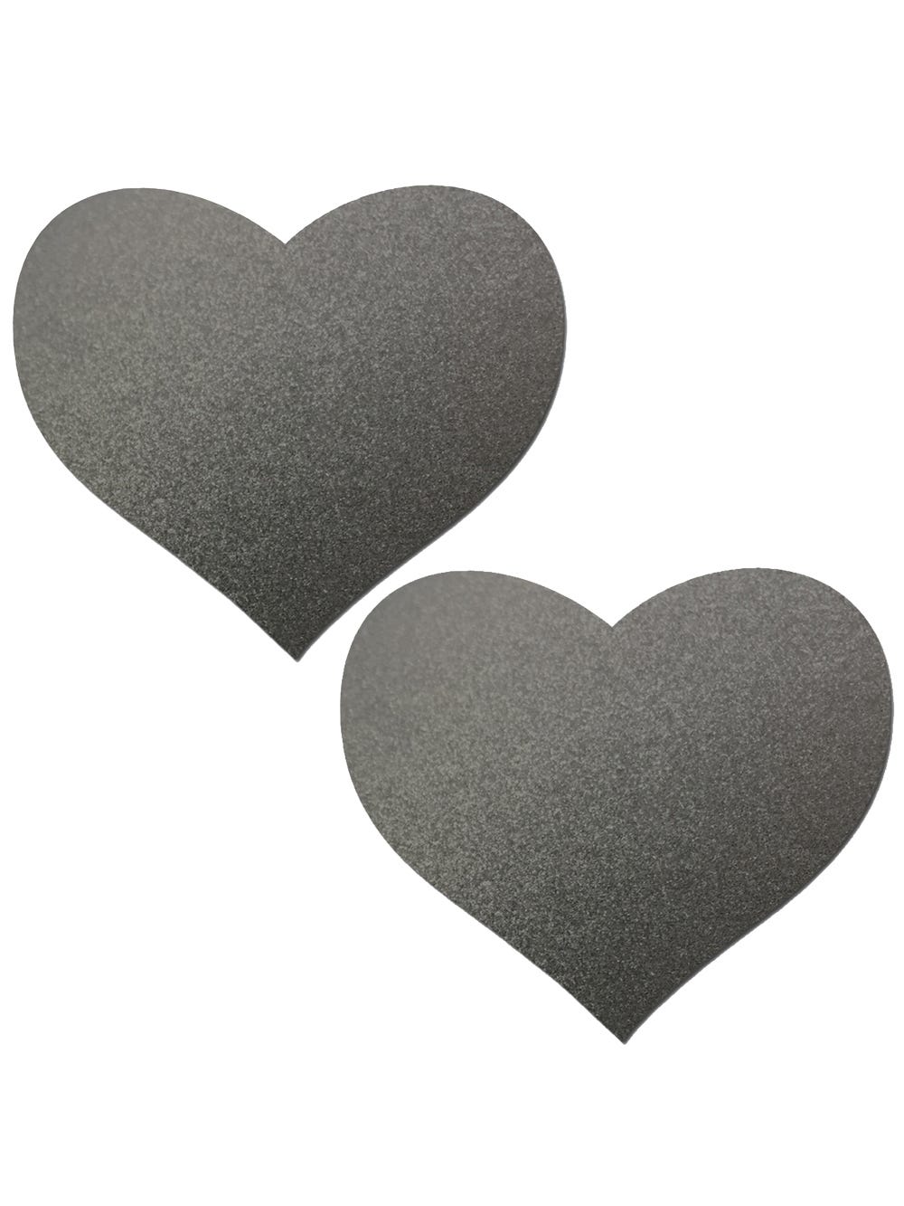 Caches-Tétons Réfléchissant Coeur Gris Métallisé main product photo