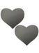 Caches-Tétons Réfléchissant Coeur Gris Métallisé