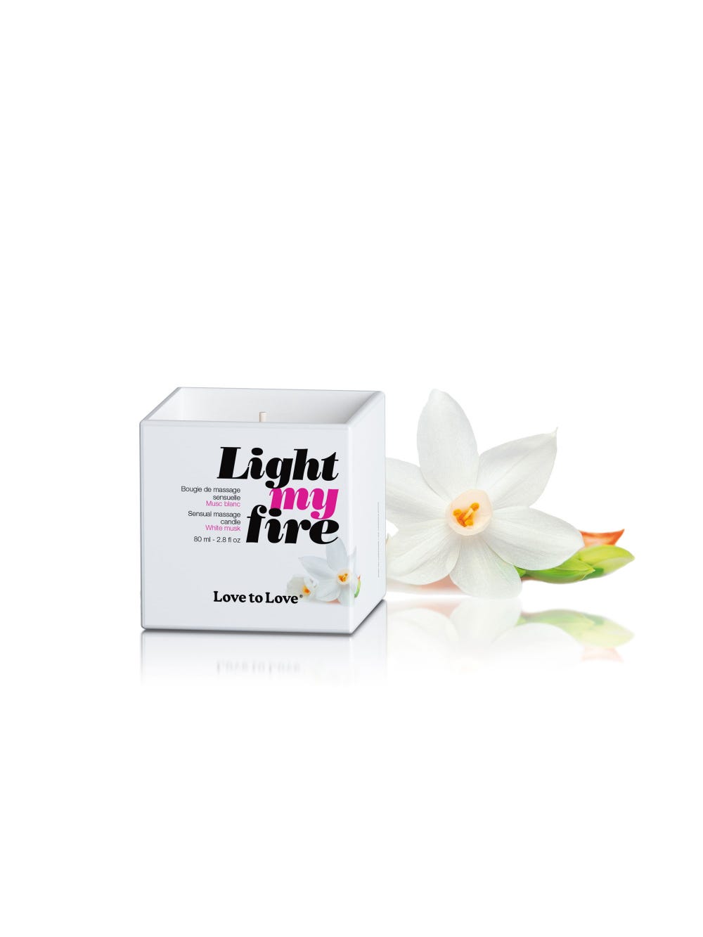 Bougie de massage Light My Fire musc blanc main product photo