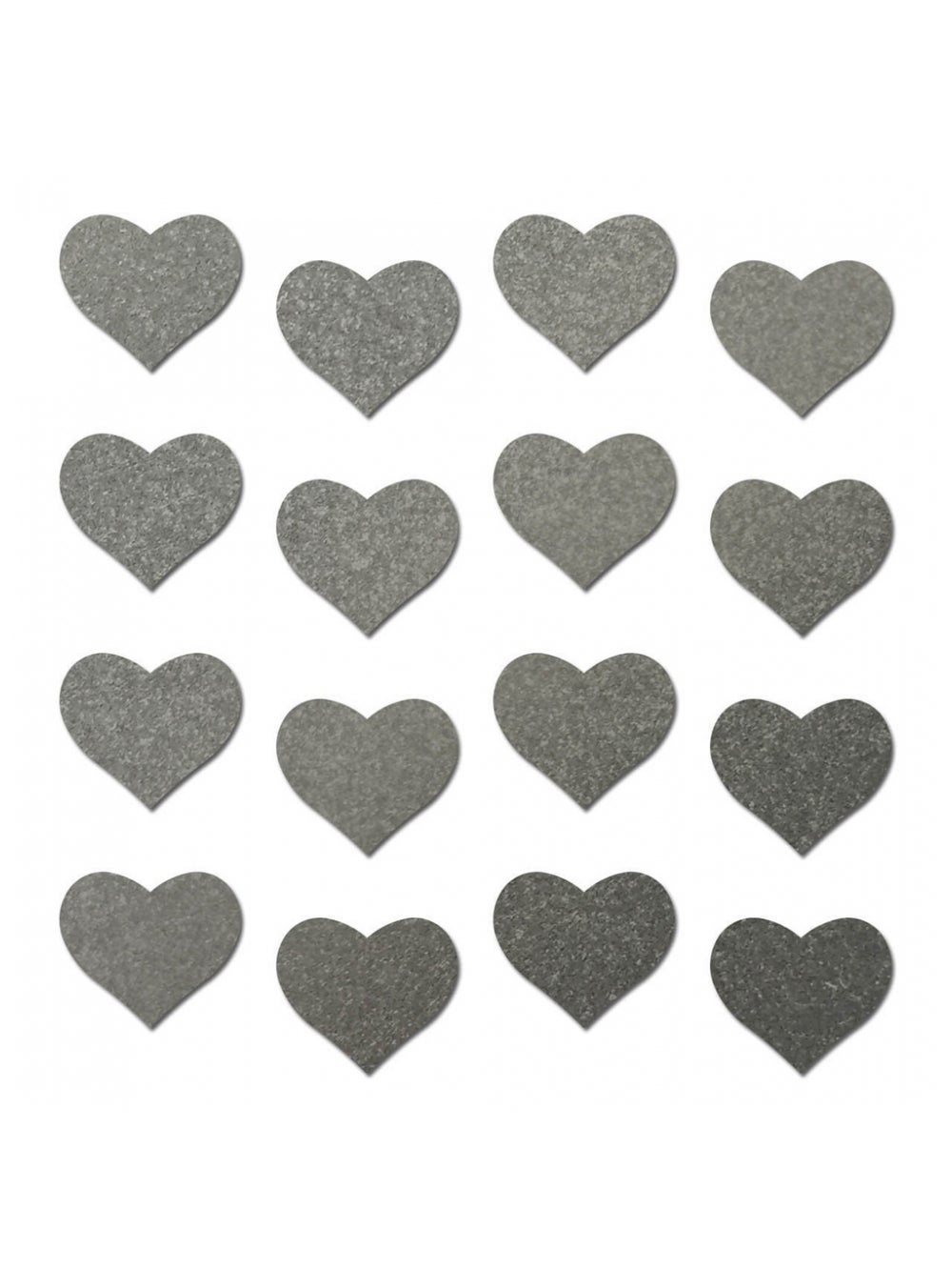 Autocollants Réfléchissants Body Minis Coeur Gris Métallisé