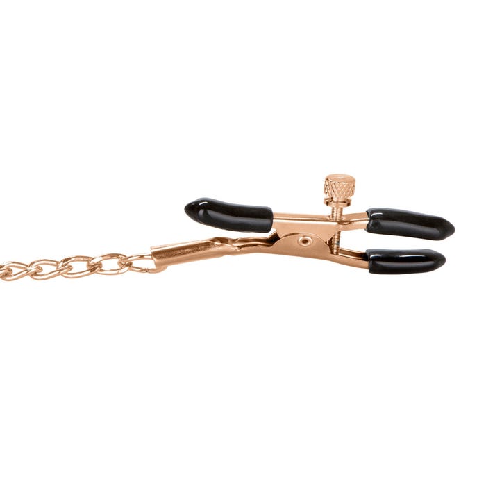 Pinces à Seins avec Chaîne en Métal Entice