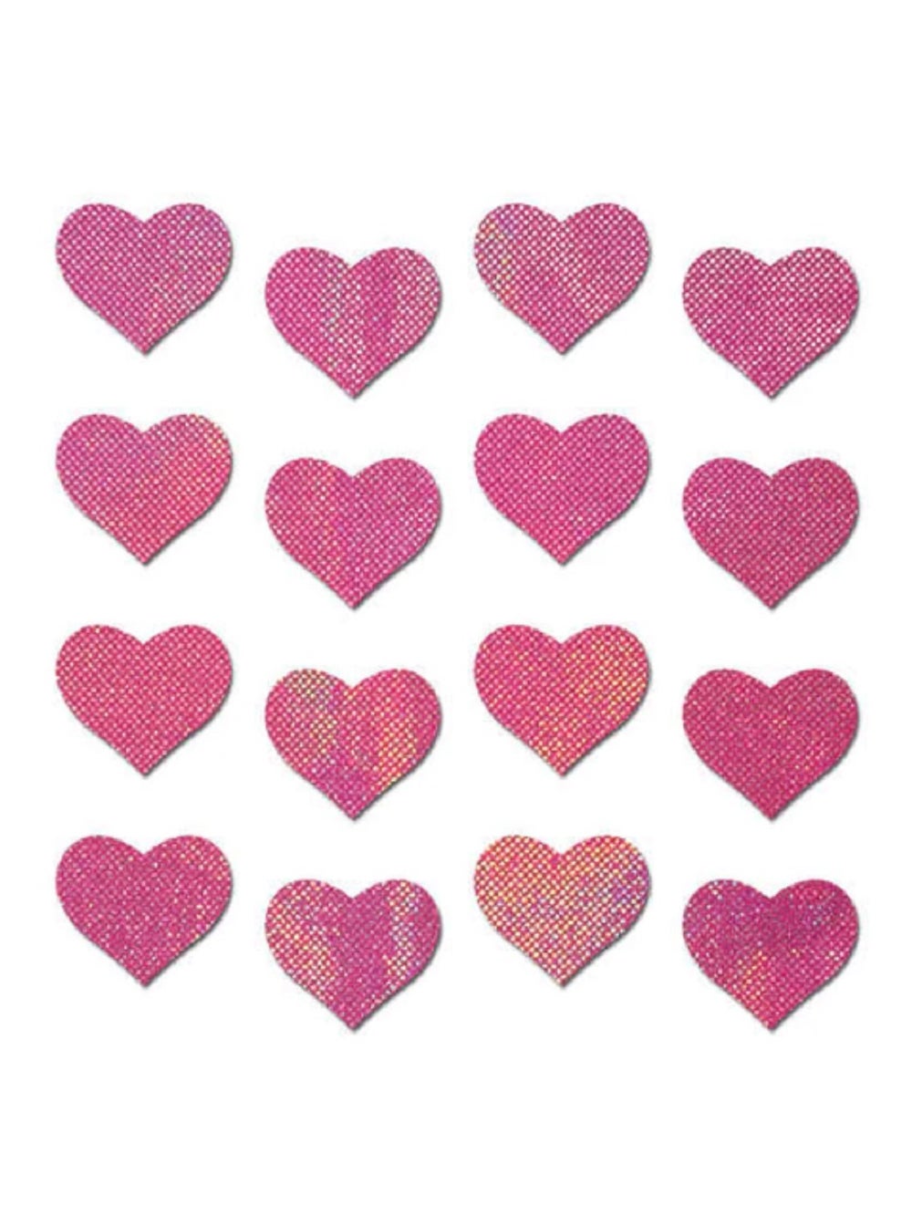 Autocollants Body Minis Coeur Holographique Rose Bonbon