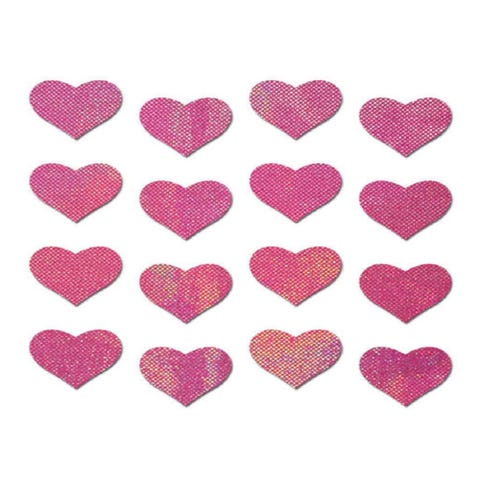 Autocollants Body Minis Coeur Holographique Rose Bonbon