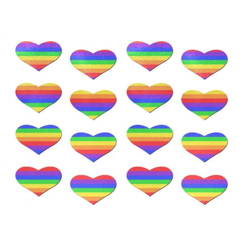 Autocollants Body Minis Coeur Arc-En-Ciel