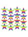 Autocollants Body Minis Étoile Arc-En-Ciel