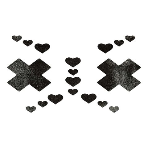 Kit Body Art Croix et Coeur Noirs