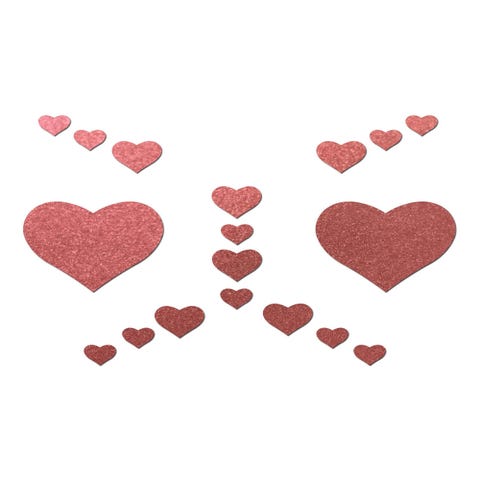 Kit Body Art Réfléchissant Coeur Rouge