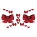 Caches-Tétons Glitter Ruban Rouge
