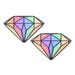 Caches-Tétons Diamant Arc-En-Ciel Pastel